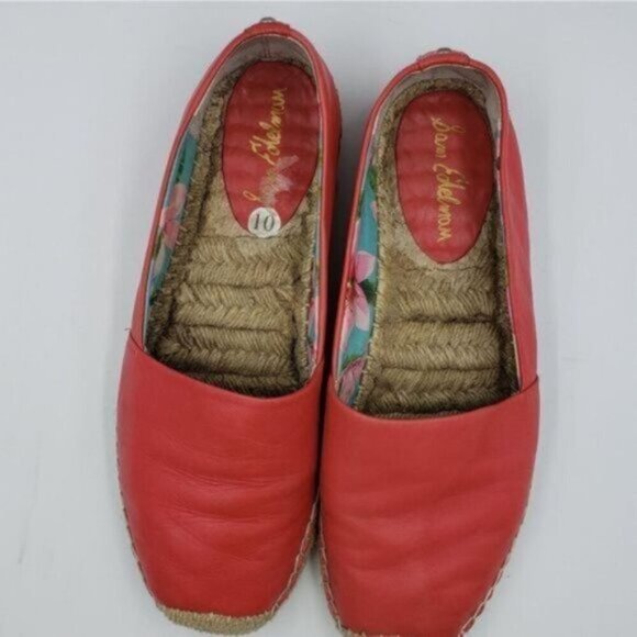Sam Edelman Flat Espadrille Leather Upper Women's Size 10 Summer Spring Comfort - Picture 3 of 15